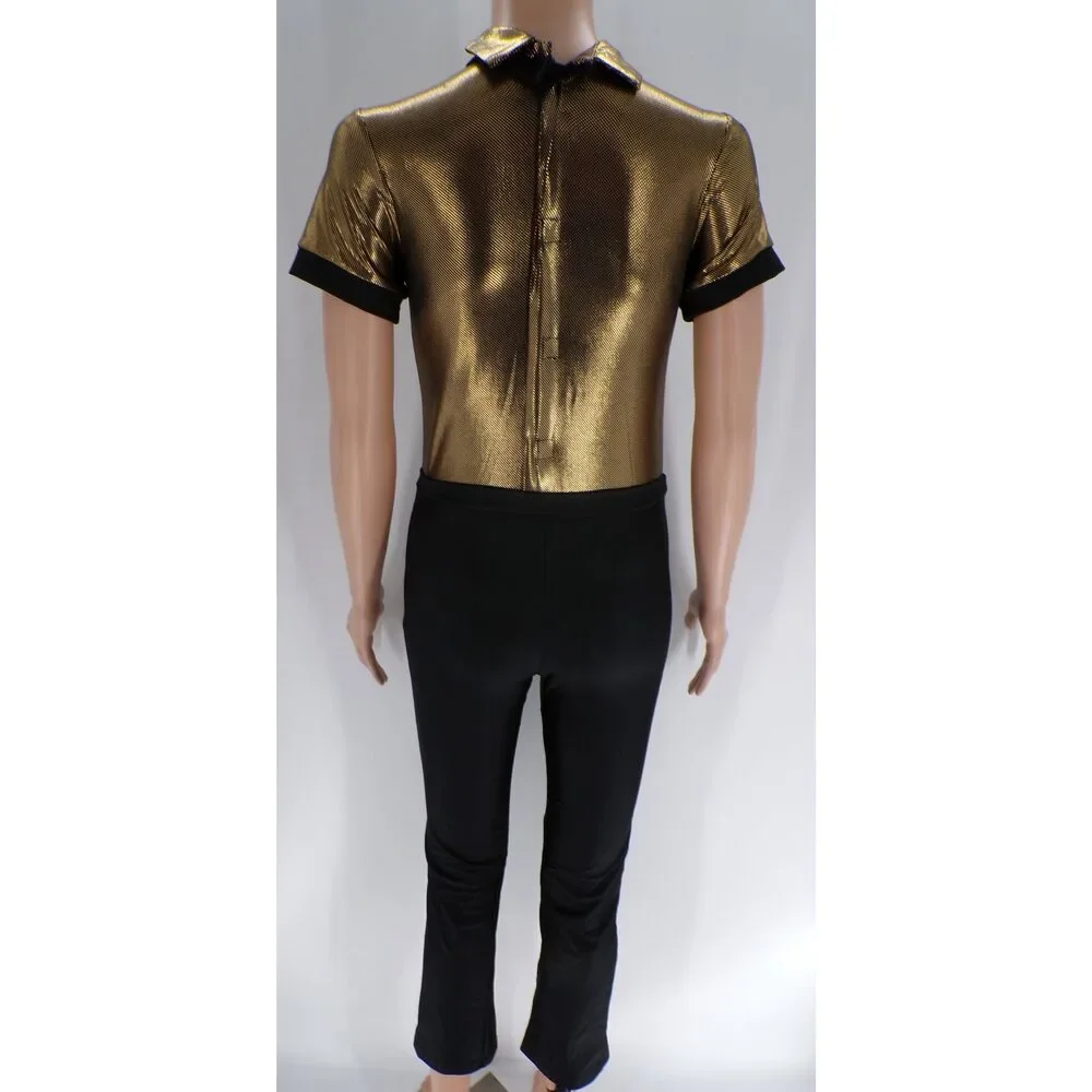 Pre-Owned Dance Costume Revolution 684 Large Child Gold Jazz